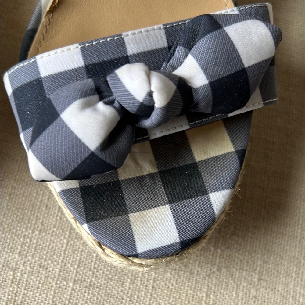 MICHAEL Michael Kors Navy and White Checkered Wedges - Picture 8 of 8
